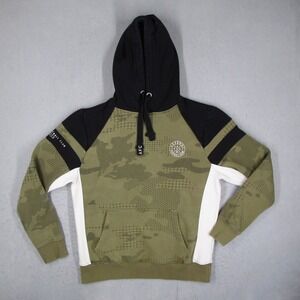 Arsenal FC Mens Hoodie Olive Green Camo Geometric Print Sweatshirt XL AFC READ*